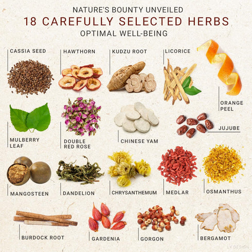 18 Flavors Liver Care Tea, Liver Detox Tea, Daily Liver Nourishing Tea 18 Different Herbs, Liver Tea, Herbal Tea for Liver, Enhance Your Well-Bein...