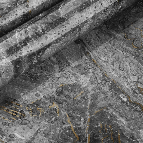 Black/Gold Marble Contact Paper for Countertops Slate Gold Marble Wallpaper Peel and Stick Glossy Waterproof Marble Wall Paper for Cabinets Shelf ...