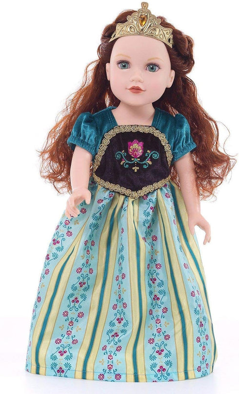 Little Adventures Scandinavian Princess Coronation Doll Dress - Doll Not Included - Machine Washable Child Pretend Play and Party Doll Clothes wit...