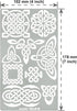 Aleks Melnyk No.37.3 Metal Journal Stencil, Pyrography Celtic Patterns, Wicca Stencil, Celtic Knot Stencil, Viking Stencil, Wood Burning Template,...