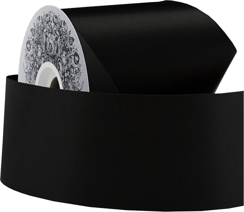 McGinley Mills 2.5" W Acetate Satin Ribbon, Black, 50 Yard Spool...