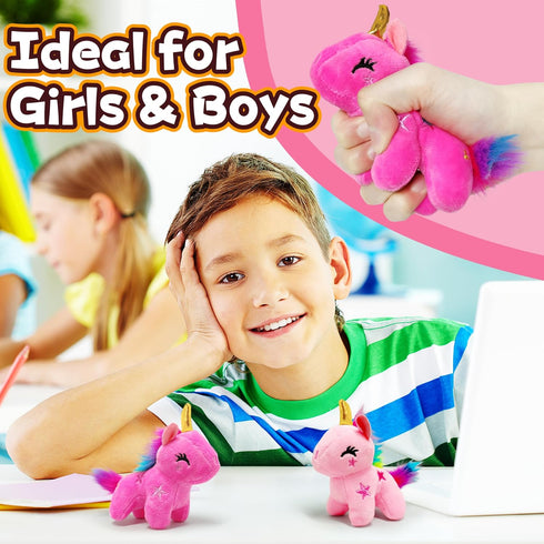 Pink Unicorn Stuffed Animals for Girls and Boys, Cute Unicorn Plush Toys Keychain, Soft and Fun Mini Plush Toy, Small Stuffed Animal for Children'...