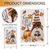 Happy Fall Y'all Coffee Gnome Pumpkin Large House Flag Double Sided, Autumn Maple Leaf Leopard Striped Decorative Garden Yard Outdoor Decor, Thank...