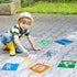 24 Pieces Stencils for Kids 8 Inches Drawing Stencils Chalk Stencils Large Washable Geometric and Garden Themed Primary Shape Template for Kids To...