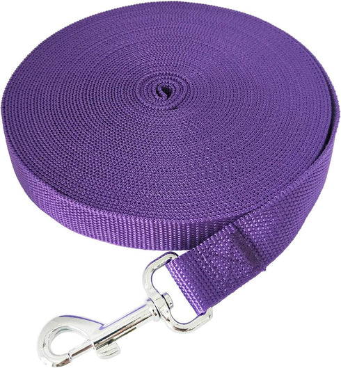 SALO Durable Nylon Training Dog Leash for Small Medium Large Dogs, 1 Inch Wide, 20ft 30ft 40ft 50ft Long Leash Dog/Puppy Lead for Obedience Recall...