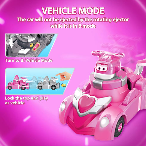 Alpha Group Super Wings Dizzy Spinning Battling Tops & Cars Toys, Pink Car Toys for Toddlers 1-3, Little People Race Toy Cars for 5 Year Old Boys,...