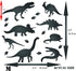 Dinosaur Silhouette Stencil, 6.5 x 6.5 inch (M) - Kids Animal Jurassic Extinct Stencils for Painting Template...