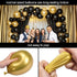 RUBFAC 110pcs Black and Gold Balloons Garland Arch Kit with Black Gold Confetti Balloons for Graduation Birthday Wedding Party Decorations...