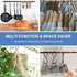 ADIIL 10 Pcs S Hooks for Hanging with Safety Buckle, Heavy Duty Metal S Shaped Closet Hooks for Hanging Plants, Kitchen Utensils, Jeans, Bags, Pot...