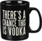 Primitives by Kathy Black and White Stoneware Coffee Mug, 20-Ounce, There's A Chance This is Vodka...