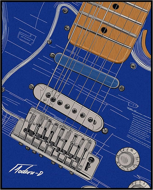 Posterizer 1 pcs-artistic art of a Fender American Ultra Stratocaster guitar-Sports & Hobby Art-Musical Art Collection-Gift for Music Fans- unfram...