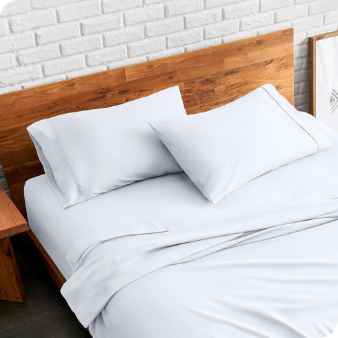 Bare Home Microfiber Pillow Cases - King Size Set of 2 - Cooling Pillowcases - Double Brushed - White Pillowcases 2 Pack - Easy Care (King Pillowc...
