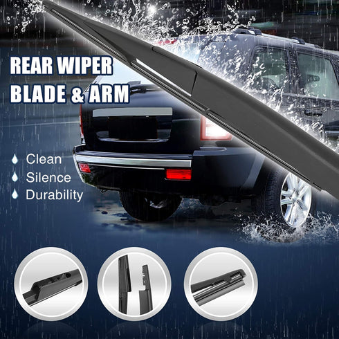 X AUTOHAUX Car Rear Windshield Wiper Blade Arm Set for Ford Expedition 2009-2016 16 Inch...