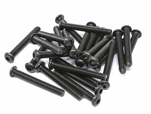 iexcell 25 Pcs 1/4-20 x 2" Alloy Steel 10.9 Grade Hex Socket Button Head Cap Screws Bolts Kit, Black Oxide Finish...