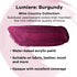 Jacquard Lumiere 2.25oz Fabric Paint Burgundy - Metallic Paint for Fabric, Leather, Canvas, Paper and Wood - Light-Bodied Metallic Acrylic Paint -...