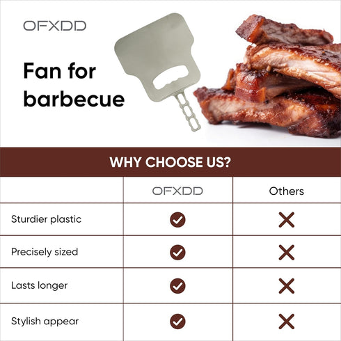 Heat Resistant Plastic Barbecue Hand Fan BBQ Flame Blower, Bbq hand fan color may vary...