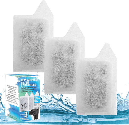 KOLLER PRODUCTS Filter Cartridges Small, Replacement Cartridge for Koller Products Fish Tank, 3 Pack...