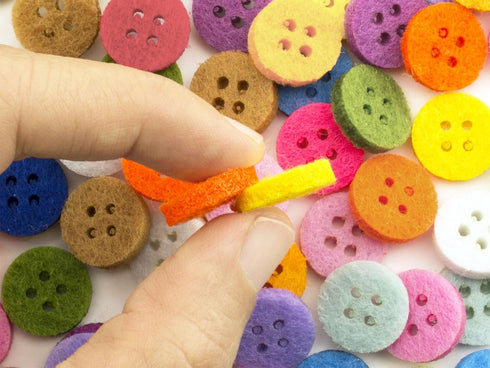 Summer-Ray 500 Multi Colored Felt 4-Eye Buttons...