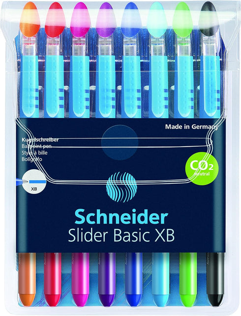 Schneider Slider Ballpoint Pen, Stick, Extra-Bold 1.4 mm, Assorted Ink and Barrel Colors, 8/Pack...