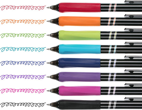 Mr. Pen- Retractable Gel Pens, 8 Pack, Vibrant Barrels, Fast Dry, Colorful Ink Gel Pens Fine Point 0.7mm, Retractable Pens, Cute Pens, Gel Ink Pen...
