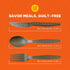 Equo Coffee Disposable Knives (Pack of 15) - Plastic-free, Home-compostable, Heat-safe Utensils for Parties, Events, Camping & More...