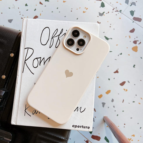 Jmltech Compatible with iPhone 13 Pro Max Case Heart Phone Case Silicone Cute Slim Durable Shockproof Protective Case for iPhone 13 Pro Max (White...