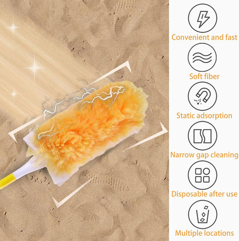 20 Count Heavy Duty Duster Kit for Swiffer Duster, Unscented Disposable Dusters with 1 Handle for Cleaning...