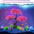 Ameliade Aquarium Artificial Plastic Plants Decoration, Pink Cherry Blossom Tree & Grass Aquarium Decor Set, Goldfish Betta Fish Tank Decorations ...