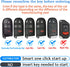 Tukellen for Jeep Key Fob Cover Leather,Leather Key Case Protector Compatible Jeep Grand Cherokee Renegade Chrysler 200 300 Dodge RAM Durango Chal...