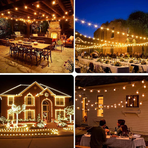 25 Pack G40 LED Light Bulbs Replacement for Outdoor String Lights, E12 Candelabra Base Bulbs, G40 Plastic Shatterproof Globe Outdoor Lights Bulbs,...