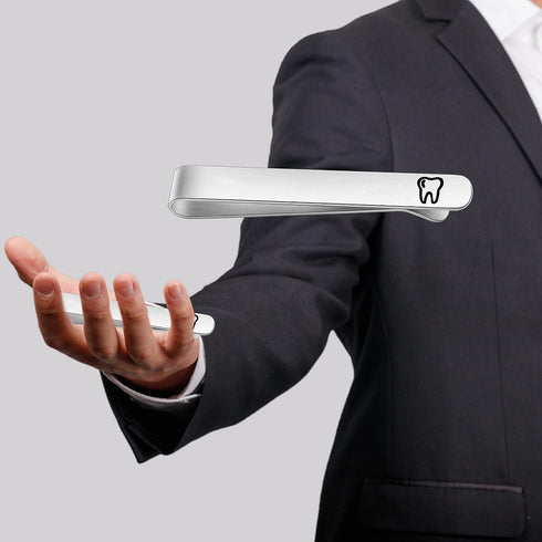 AKTAP Mens Tie Clip Dentist Gifts Dental Hygienist Gift Tie Bar Clip for Dental Student Dental Graduate (Mens Tie Clip)...