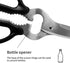 Seki Japan Left Handed Multifunctional Kitchen Scissors, Stainless Steel Blade Soft Grip Kitchen Shears...