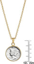 American Coin Treasures Silver Mercury Dime Goldtone Coin Pendant with 18" Chain Necklace - Authentic and Elegant Keepsake Jewelry for Women | Whi...
