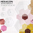 Weewooday 6 Pieces Hexagon Quilting Templates 1 Inch, 1.5 Inch, 2 Inch, 3 Inch, 4 Inch, 5 Inch with 1/4 Inch Seam Allowance, Acrylic Quilting Temp...