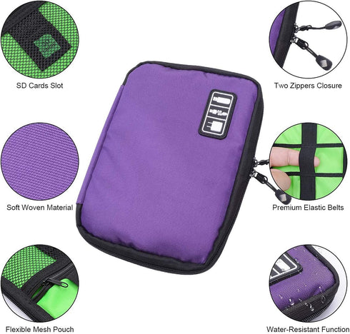 iiteeology Smart Watch Band Storage Bag, Universal Watch Band Accessories Organizer Bag Travel Storage Bag, Extra Pocket for Magsafe Charger, Cabl...
