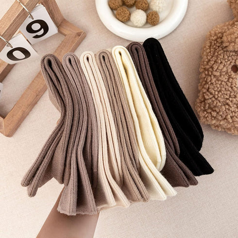 7 Pairs of Comfortable Fashion Wool Socks for Girls, Athletic Soft Socks for Women, Above Ankle Crew Stretch Neutral Socks for All Season...