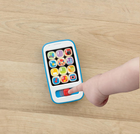 Fisher-Price Laugh & Learn Baby & Toddler Toy Smart Phone with Educational Music & Lights for Ages 6+ Months, Blue...