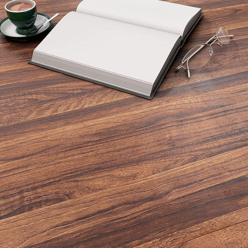 Decotalk Wood Grain Contact Paper for Cabinets Walnut Wood Countertop Peel and Stick Wallpaper Vinyl Dark Brown Wood Wallpaper Self Adhesive 12"x1...