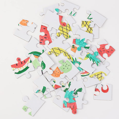 Mr. Pen- Blank Puzzle, 8 Pack, 28 Pieces/Pack, 5.5 x 8.1 Inches, White, Blank Puzzles to Draw on, White Puzzle, All White Puzzle, Blank Puzzle Pie...