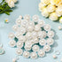 100 pcs Rhinestone Faux Pearl Buttons Accessory Decoration Craft for DIY Scrapbooking Embellishments Wedding Bouquet Flower Centre Home Decor 14mm...