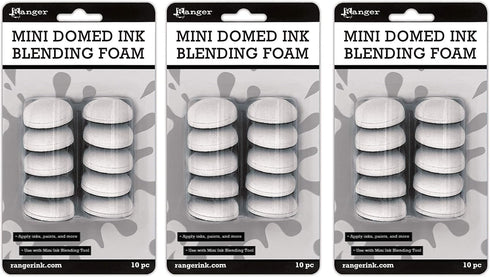 Ranger Ink Ranger Mini Ink Blending Tool Domed Replacement Foams, Bundle of 3 Packages, 30 Foams Total...