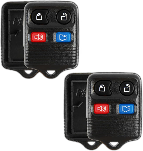 2X KeylessOption Key Fob Cover Case Replacement for 2000 2001 2002 2003 2004 2005 2006 2007 2008 2009 2010 2011 2012 2013 2014 2015 2016 2017 2018...