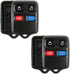2X KeylessOption Key Fob Cover Case Replacement for 2000 2001 2002 2003 2004 2005 2006 2007 2008 2009 2010 2011 2012 2013 2014 2015 2016 2017 2018...