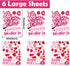 Ivenf Valentines Day Decorations Heart Window Clings Decor, Large Red Pink Heart Tree Cupid Valentines Day Decor for Kids Home School Office Class...