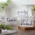 Jetec 3 Pcs Family Home Blessed Rustic Wood Sign Mini Wood Decorative Farmhouse Woodworks Table Shelves Decorations Sign for Bedroom Kitchen Livin...