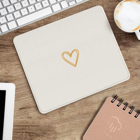 Seorsok Square Aesthetic Cute Heart Mouse Pad,Office Home Personalized Mouse Mat Design,Waterproof Funny Mousepad,Non-Slip Rubber Base Computer Mo...