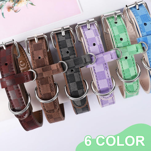 Dog Collar for Small Medium Large Dogs, Plaid Dog Collar Girl, Puppy Collars Chihuahua Collar Adjustable Pet Collar Collar para Perros (X-Small)...