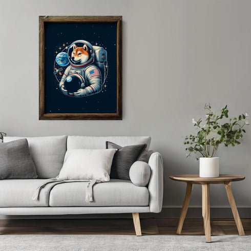 Posterizer 1 pcs-meme space dog sci-fi home decor-Abstract & Modern Art-Fantasy & Fiction Art-Gift for movie lovers-Decor for Home & Office- UNFRA...