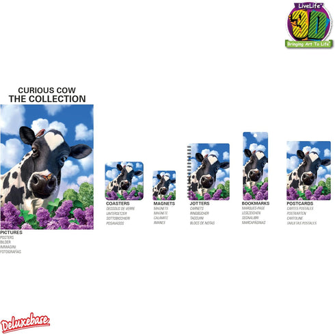 3D LiveLife Magnet - Curious Cow from Deluxebase. Lenticular 3D Farm Fridge Magnet. Magnetic Decor for Kids and Adults with Artwork Licensed from ...
