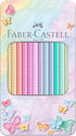 Faber-Castell Colouring Pencils Sparkle Pastel Pack of 12 Metal Case tin of 12...